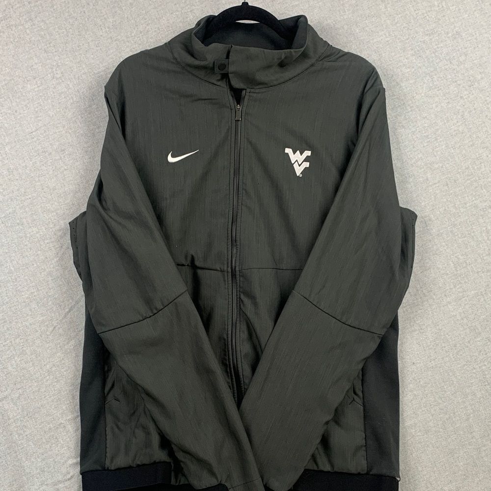NIKE | LARGE MEN'S WINDBREAKER FULL ZIP JACKET | GREY RN56323 WV Mountaineers